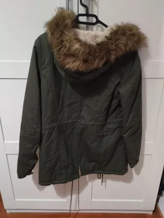 Chaquetón verde militar mujer