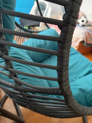 Hamaca Colgante Negra y Turquesa