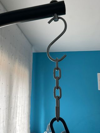 Hamaca Colgante Negra y Turquesa