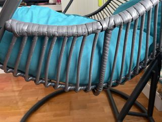 Hamaca Colgante Negra y Turquesa