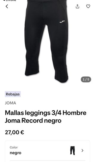 Pantalón Pirata Joma Azul