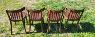 4 Sillas Thonet de Madera Marrón
