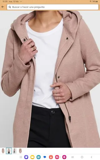 Chaqueta rosa ONLY con capucha
