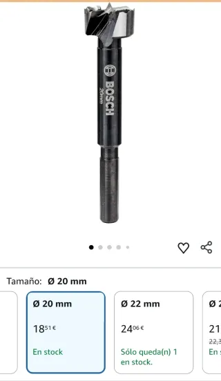 Broca para madera Bosch 20mm