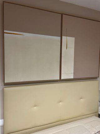 Cabecero polipiel Beige Cama 150cm Marca Banak
