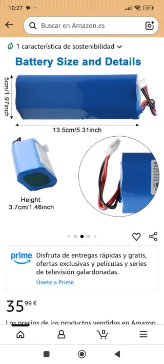 Batería aspiradora 5200mAh