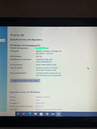HP Pavilion dv6 i7 - Batería a cambiar