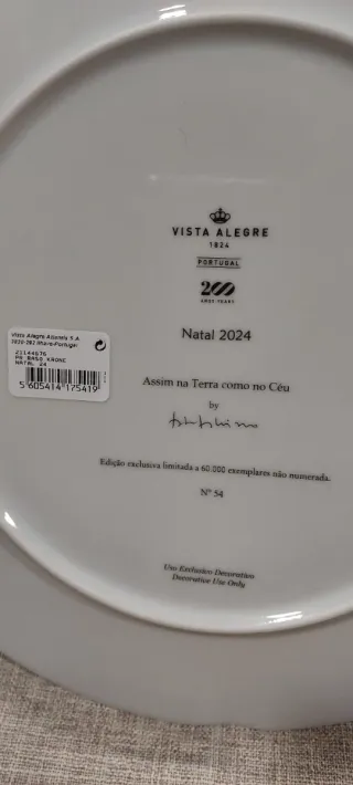Prato Vista Alegre Coleção Natal 2024