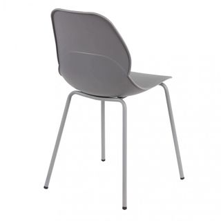 Sedia Cucina Pranzo Grigio Polipropilene Metallo