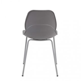 Sedia Cucina Pranzo Grigio Polipropilene Metallo