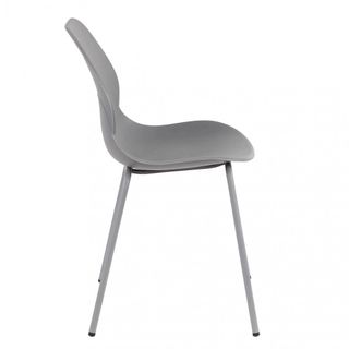 Sedia Cucina Pranzo Grigio Polipropilene Metallo