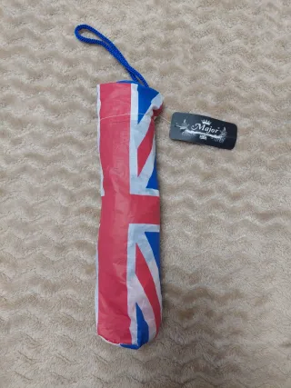Paraguas plegable Union Jack con funda