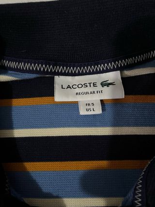 Polo Lacoste Rayas Talla L