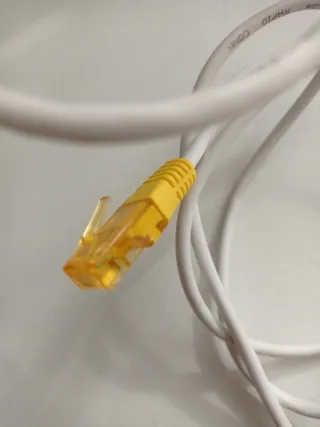 Cavo Ethernet cat 5e TIA di rete bianco con connet