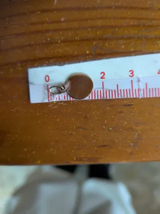 Chapa Redonda Oro 18k 1 cm