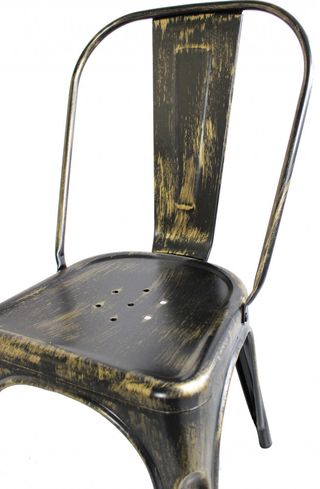 Sedia in Metallo Stile Industrial Finitura Antica