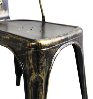 Sedia in Metallo Stile Industrial Finitura Antica