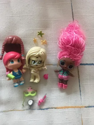 Lote Figuras Muñecas Pequeñas ping y pon