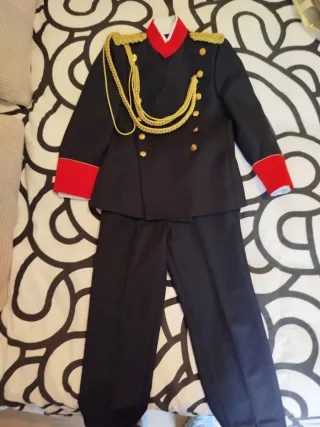 Traje Comunión Guardia Civil Negro/Rojo