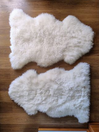 Alfombras de Piel de Cordero Blancas