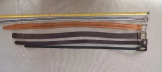 Lote 5 cinturones: negro, marrón