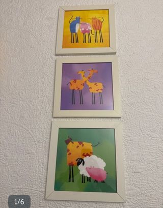 3 Cuadros Infantiles 30x30