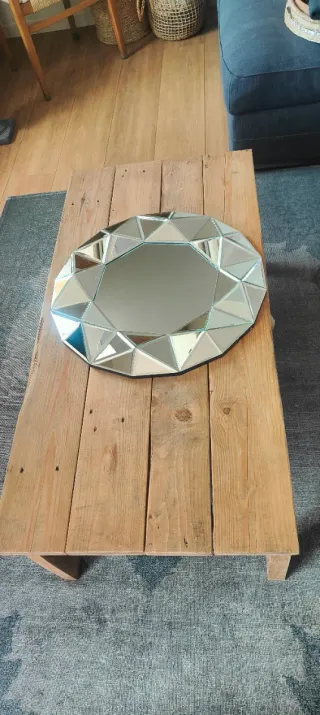 Espejo /Bandejas de cristal /Centro de mesa de cri