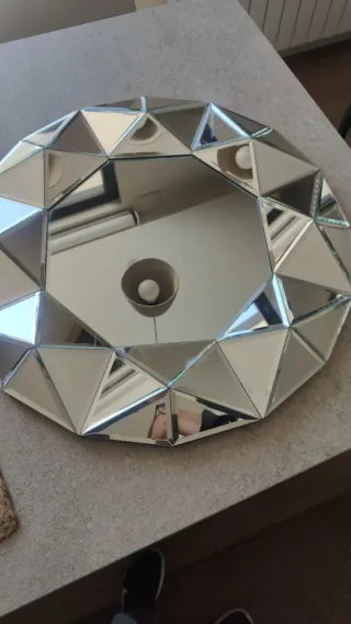 Espejo /Bandejas de cristal /Centro de mesa de cri