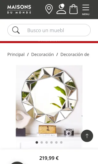 Espejo /Bandejas de cristal /Centro de mesa de cri