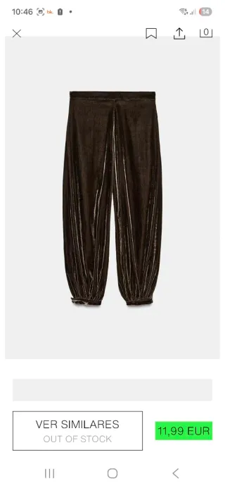 Pantalón Zara  Marrón