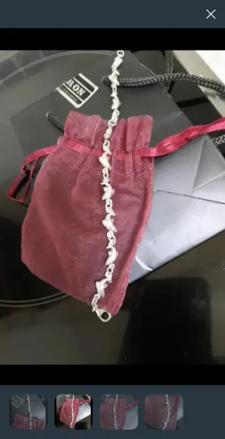 PULSERA PLATA Auténtica de joyería OMICRON