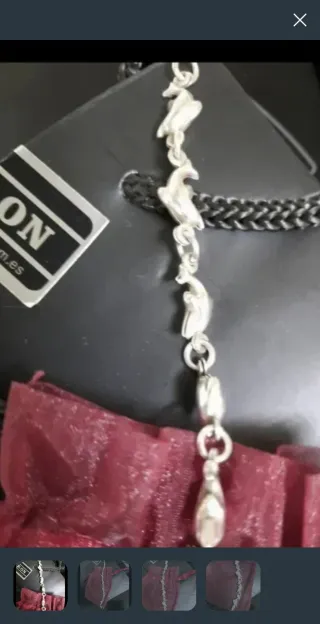 PULSERA PLATA Auténtica de joyería OMICRON