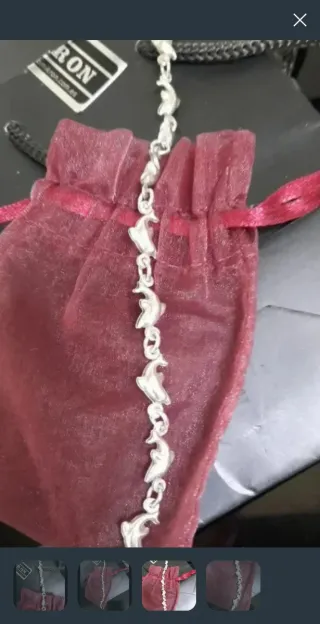 PULSERA PLATA Auténtica de joyería OMICRON