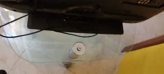 Mueble auxiliar TV cristal templado