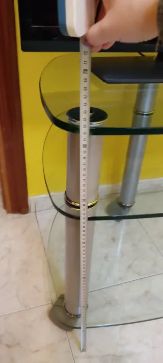 Mueble auxiliar TV cristal templado