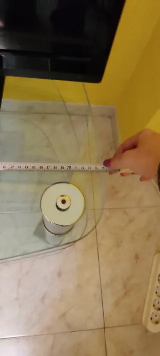 Mueble auxiliar TV cristal templado