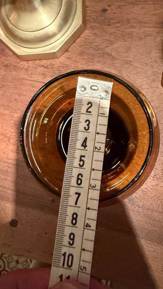 Jarra y vasos vintage ámbar