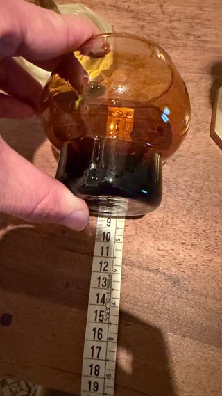 Jarra y vasos vintage ámbar