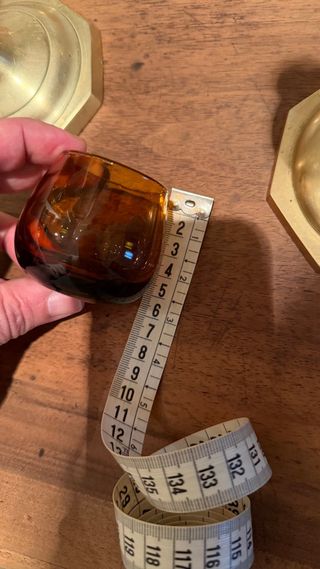 Jarra y vasos vintage ámbar