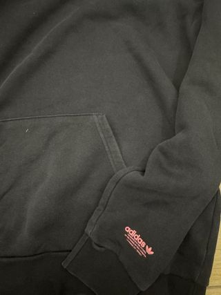 Felpa Adidas con Cappuccio Nera Taglia L