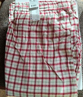 Pantalón pijama franela fina, de  cuadros XXL