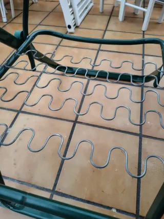 Silla plegable de metal, espalda ajustable