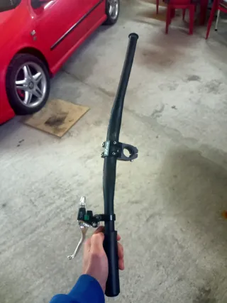 Manillar y potencia de bicicleta