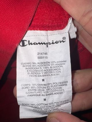 Felpa Champion con cappuccio rossa taglia M