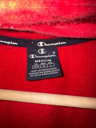 Felpa Champion con cappuccio rossa taglia M