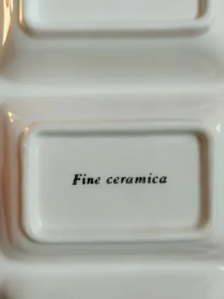 Vassoio in ceramica porta salse con fiori