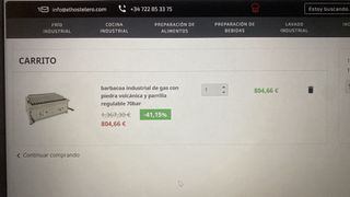 Barbacoa industrial gas piedra volcánica