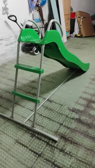 Tobogán infantil verde 183 cm