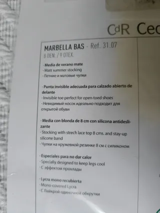 2 Medias Beige Talla3 (Talla M)