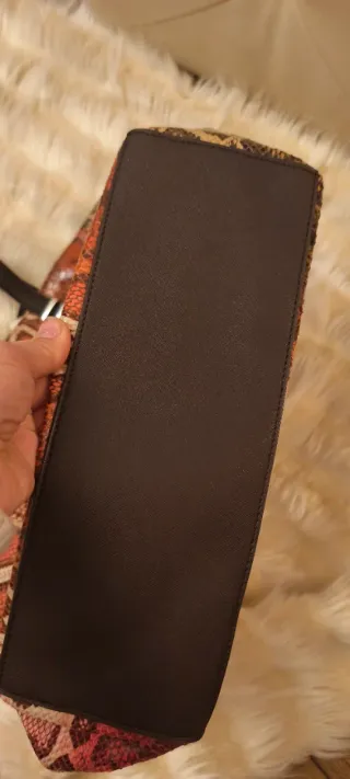 Borsa Pinko Pitonata Marrone Arancio